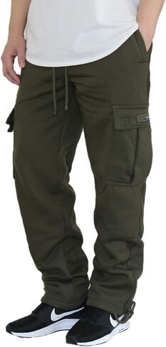 AIRNINE Men's Fleece Cargo Sweatpants SweatShorts Heavyweight S-6XL in Kuwait