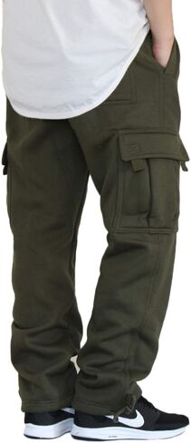 AIRNINE Men's Fleece Cargo Sweatpants SweatShorts Heavyweight S-6XL in Kuwait