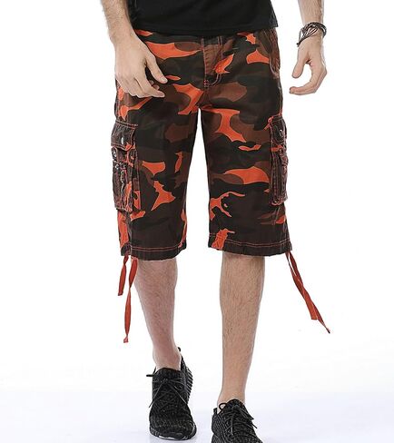 DONGD Mens Cargo Shorts Cotton Relaxed Fit Camouflage Camo Cargo Short in Saudi Arabia