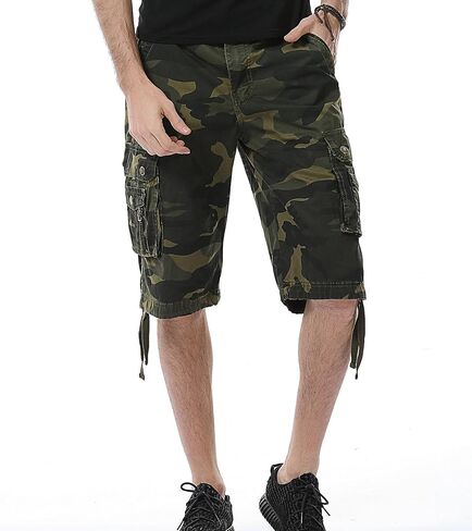 DONGD Mens Cargo Shorts Cotton Relaxed Fit Camouflage Camo Cargo Short in Saudi Arabia