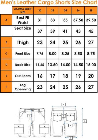 Original Leather Men’s | Cargo Shorts | Black Glossy Finish | with Leather Belt (Custom Size) in Saudi Arabia