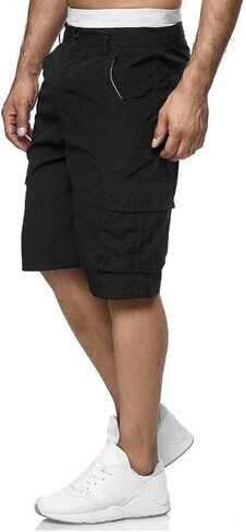 Mens Athletic Shorts Men's Sports Pocket Workwear Casual Loose Shorts Jogging Workout in Saudi Arabia