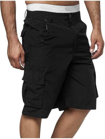 Mens Athletic Shorts Men's Sports Pocket Workwear Casual Loose Shorts Jogging Workout in Saudi Arabia