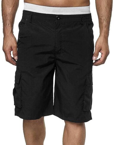 Mens Athletic Shorts Men's Sports Pocket Workwear Casual Loose Shorts Jogging Workout in Saudi Arabia