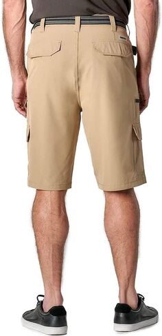 شورت كارجو من الألياف الدقيقة المطاطية بحزام من Iron Clothing (as1، الخصر، Numeric_36، عادي، أسمر ضارب للصفرة، 36، مقاس مريح) in Saudi Arabia