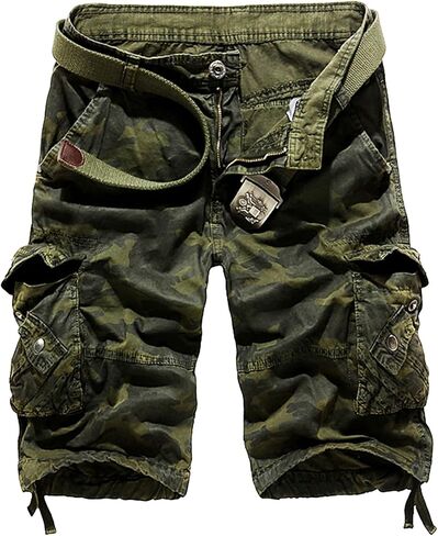 HODZAIW Mens Camo Cargo Shorts Cotton Loose Fit Outdoor Cargo Shorts Lightweight in Saudi Arabia