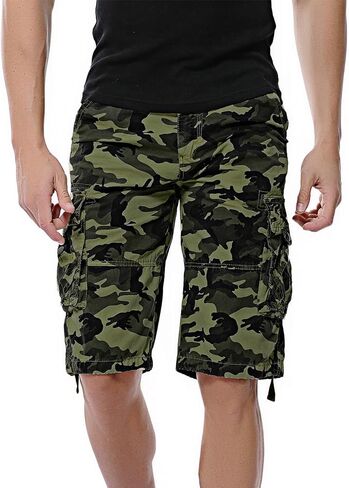 HODZAIW Mens Camo Cargo Shorts Cotton Loose Fit Outdoor Cargo Shorts Lightweight in Saudi Arabia