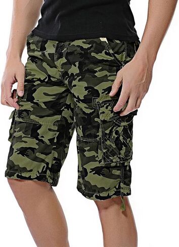 HODZAIW Mens Camo Cargo Shorts Cotton Loose Fit Outdoor Cargo Shorts Lightweight in Saudi Arabia