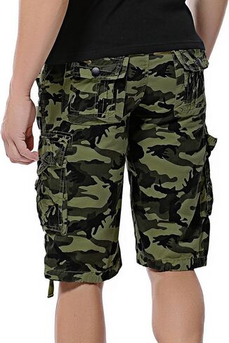 HODZAIW Mens Camo Cargo Shorts Cotton Loose Fit Outdoor Cargo Shorts Lightweight in Saudi Arabia