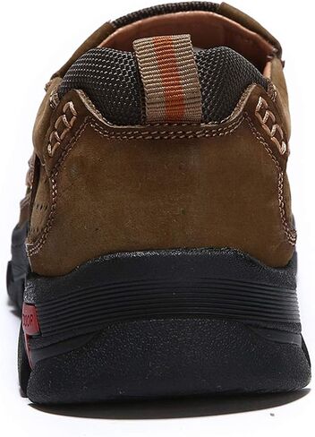 CHICLOVEY Men's Slip-on Hiking Shoes Leather Casual Outdoor Walking Sneaker in Saudi Arabia
