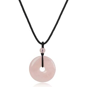 COAI Mens Womens Donut Stone Crystal Pendant Necklace in Saudi Arabia