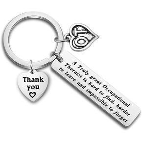 ENSIANTH هدية العلاج المهني OT Keychain معالج مهني رائع حقًا من الصعب العثور على هدية تقدير معالج المفاتيح OT هدية التخرج
