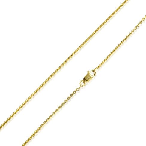 Sea of ​​Ice 2mm Sparkle Paillette سلسلة إيطالية - قلادة سلسلة فضية للنساء والرجال - سلسلة مجوهرات من الفضة الإسترليني 925 - سلسلة فضية متعددة الأحجام للجنسين in Kuwait