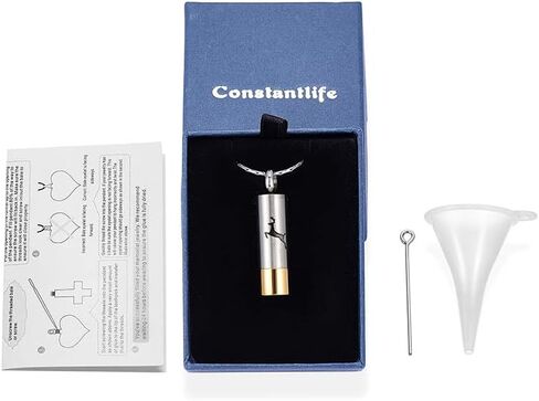 constantlife Cremation Jewelry for Ashes Engraved Deer Pattern Memorial Urn Necklace Stainless Steel Pendant Souvenir in Kuwait