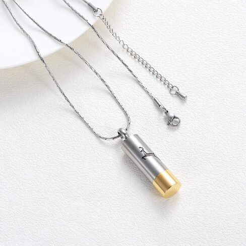 constantlife Cremation Jewelry for Ashes Engraved Deer Pattern Memorial Urn Necklace Stainless Steel Pendant Souvenir in Kuwait