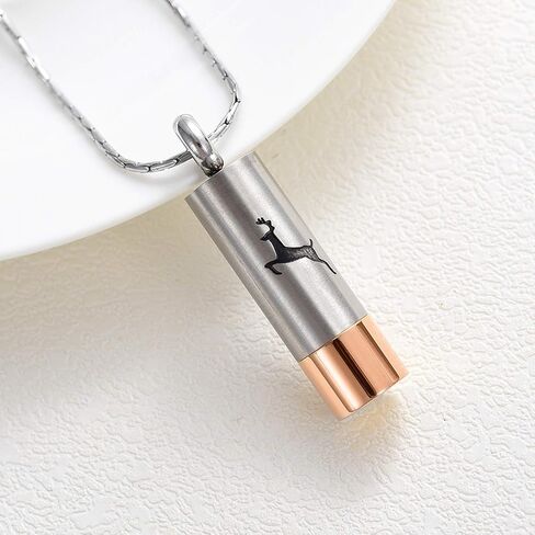 constantlife Cremation Jewelry for Ashes Engraved Deer Pattern Memorial Urn Necklace Stainless Steel Pendant Souvenir in Saudi Arabia