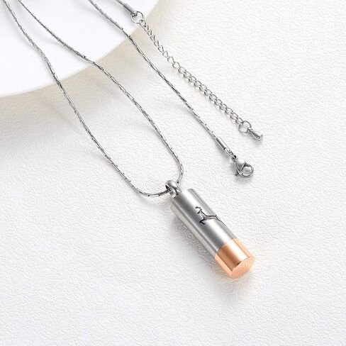 constantlife Cremation Jewelry for Ashes Engraved Deer Pattern Memorial Urn Necklace Stainless Steel Pendant Souvenir in Saudi Arabia