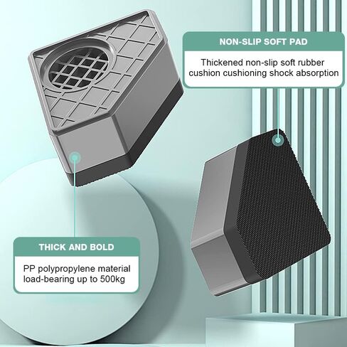 Anti Vibration Pads for Washing Machine, Shock and Noise Cancelling Rubber Mat for Washer and Dryer Isolation Dampeners Anti Slip Washing Machine Feet Pads Anti-Walk Washing Machine Stabilizer in Saudi Arabia