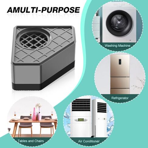 Anti Vibration Pads for Washing Machine, Shock and Noise Cancelling Rubber Mat for Washer and Dryer Isolation Dampeners Anti Slip Washing Machine Feet Pads Anti-Walk Washing Machine Stabilizer in Saudi Arabia