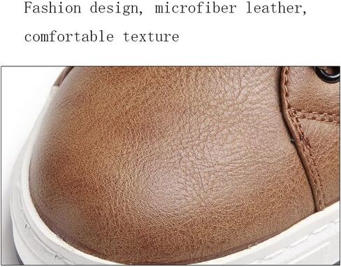 AINIJIA&HOLO Men's Leather Casual Dress Sneakers,Everyday Breathable Low Top Walking Shoes Business Shoes in Kuwait