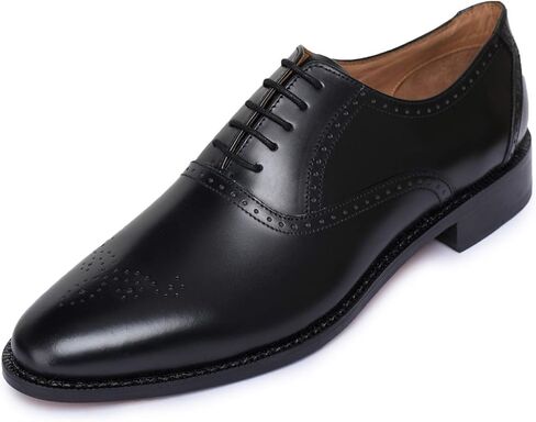 Lethato Handmade Brogue Oxford Goodyear Welted Genuine Leather Lace up Dress Shoes in Saudi Arabia
