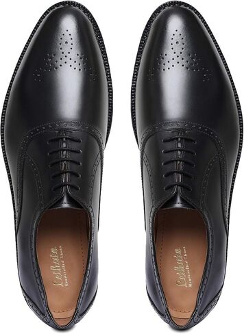Lethato Handmade Brogue Oxford Goodyear Welted Genuine Leather Lace up Dress Shoes in Saudi Arabia