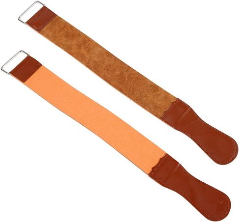 Leather Razor Shaving Strap, New Cow Leather Manual Strop Straight Barber Shaving Razor Sharpening Strap Tool Shave Sharpener Barber Hair Removal Sharpening Belt in Saudi Arabia