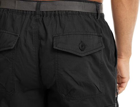 Boladeci Men's Cargo Shorts 100 Percent Cotton Premium Elastic Waist 7 Pockets 15" 3/4 Long Below Knee Work Hiking Shorts in Saudi Arabia