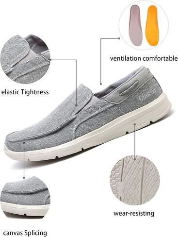 Men's Casual Cloth Boat Shoes with Soft Midsole for Outdoor Daily Activities in Saudi Arabia