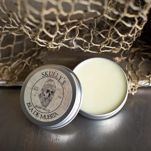 Skully's Isla De Muerta Beard Balm 2 oz. (Coconut and Pineapple Scented) Medium Hold Beard balm for Men, Deep Conditioning, Tames Flyaways, Promotes Healthy Beard Growth in Saudi Arabia