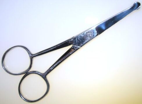 5" straigt MUSTACHE + NOSE HAIR SCISSORS mulit-purpose w/safety tips in Saudi Arabia