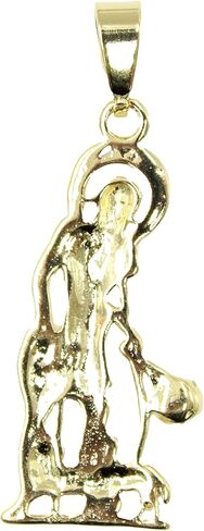 San Lazaro Medal - Dije Babalu Aye Cuba 18k Gold Plated Medal with 22 inch Chain in Saudi Arabia