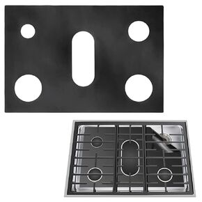 غطاء موقد ، غطاء علوي موقد لمجموعة غاز سامسونج ، أغطية موقد غاز قابلة لإعادة الاستخدام ، بطانات موقد غاز متوافقة مع موقد غاز سامسونج ، حامي موقد غير لاصق (قطعة واحدة) in Kuwait