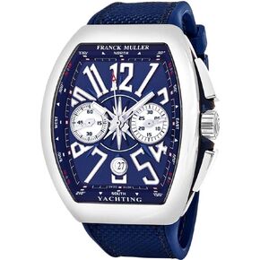 Franck Muller Vanguard Mens Automatic Date Chronograph Blue Face Blue Rubber Strap Watch V 45 CC DT Yachting AC.BL in Saudi Arabia