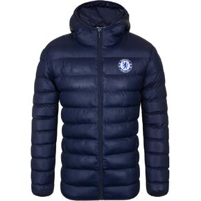 Chelsea FC Official Soccer Gift Mens Quilted Hooded Winter Jacket in Kuwait