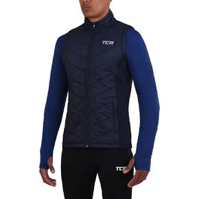 TCA Men's Excel Runner Walking Hiking Lightweight Padded Vest with Zipped Pockets