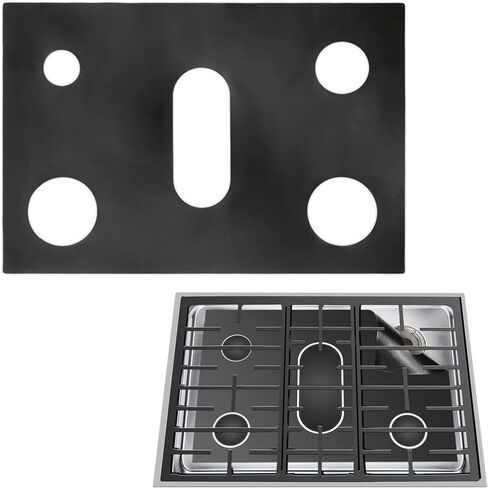 غطاء موقد ، غطاء علوي موقد لمجموعة غاز سامسونج ، أغطية موقد غاز قابلة لإعادة الاستخدام ، بطانات موقد غاز متوافقة مع موقد غاز سامسونج ، حامي موقد غير لاصق (قطعة واحدة) in Kuwait