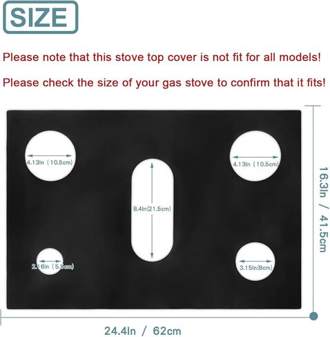 غطاء موقد ، غطاء علوي موقد لمجموعة غاز سامسونج ، أغطية موقد غاز قابلة لإعادة الاستخدام ، بطانات موقد غاز متوافقة مع موقد غاز سامسونج ، حامي موقد غير لاصق (قطعة واحدة) in Kuwait