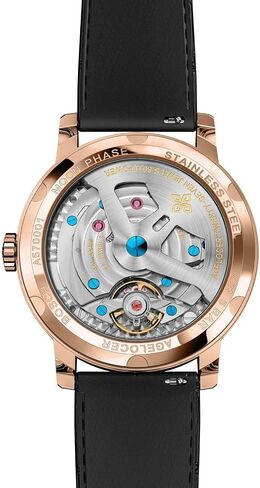 Agelocer Men's Top Brand Blue Moon Phase Genuine Mechanical Masculine Fashion Luxury Wrist Watch in Saudi Arabia