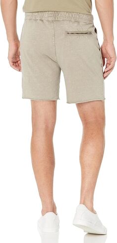 John Varvatos Men's Lancaster Hightwist Slub Cotton Shorts with Raw Cuff in Saudi Arabia