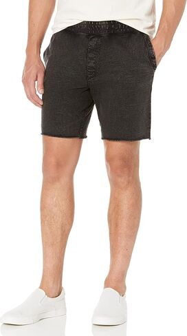 John Varvatos Men's Lancaster Hightwist Slub Cotton Shorts with Raw Cuff in Saudi Arabia