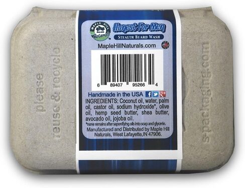 Honest For Men Stealth Beard Wash - 100% All Natural Ingredients - Best Beard Shampoo and Conditioner for a Healthy Beard - Hand Crafted in U.S.A. in Saudi Arabia