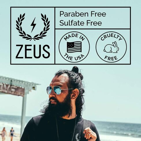 ZEUS Starter Beard Wash & Beard Oil Kit for Men, Soften, Hydrates, & Moisturizes (Sandalwood) MADE IN USA in Saudi Arabia