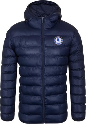 Chelsea FC Official Soccer Gift Mens Quilted Hooded Winter Jacket in Kuwait