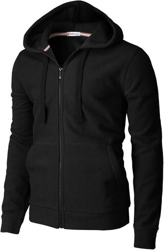 H2H Mens Casual Slim Fit Zip-up Fleece Jackets Active Winter Jackets Thermal in Saudi Arabia
