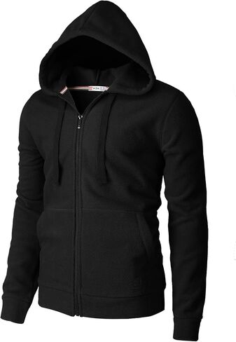 H2H Mens Casual Slim Fit Zip-up Fleece Jackets Active Winter Jackets Thermal in Saudi Arabia
