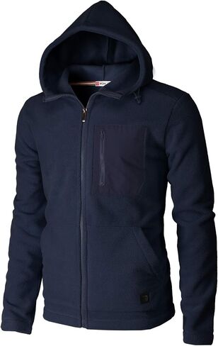 H2H Mens Casual Slim Fit Zip-up Fleece Jackets Active Winter Jackets Thermal in Saudi Arabia