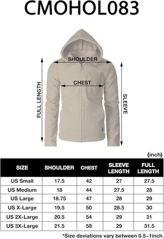 H2H Mens Casual Slim Fit Zip-up Fleece Jackets Active Winter Jackets Thermal in Saudi Arabia