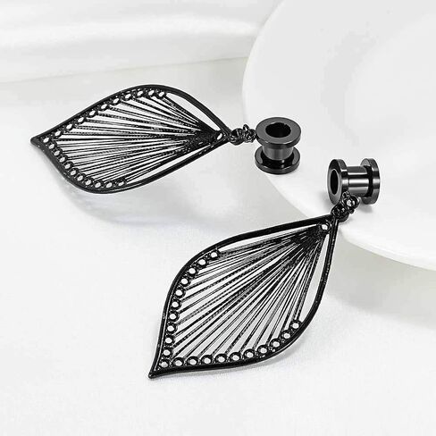 TBOSEN 8 PCS Stainless Steel Screw Ear Gauges Large Dangle Plugs Tunnels Expander Body Piercing Jewelry Set in Saudi Arabia
