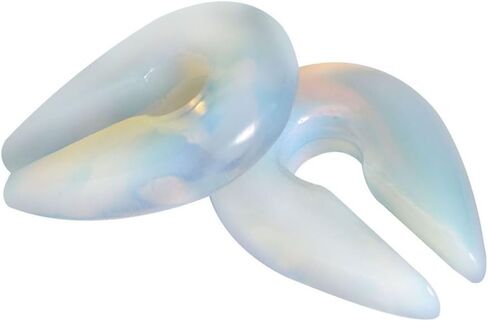 YOFANST Cat's Eye Agate Opalite Hoop Stone Large Keyhole Stone Ear Stretchers Gauge 2g 0g 00g in Saudi Arabia